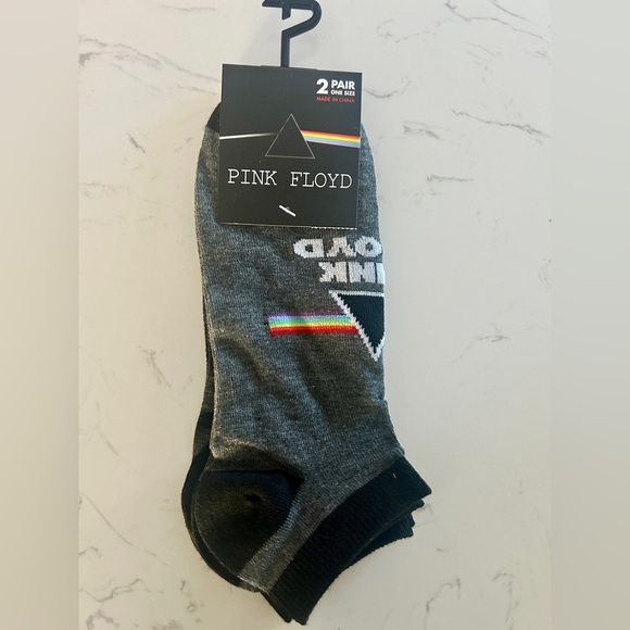Pink Floyd Ankle Socks – 2 Pair Pack (Black & Gray)- NWT - Picture 2 of 4
